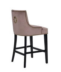 Iconic Home Lyric Tufted Velvet Counter Stool Chair 