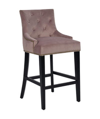 Iconic Home Lyric Tufted Velvet Counter Stool Chair 