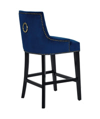 Iconic Home Lyric Tufted Velvet Counter Stool Chair 