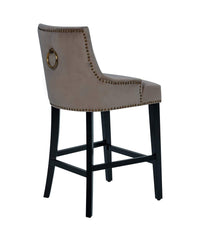 Iconic Home Lyric Tufted Velvet Counter Stool Chair 