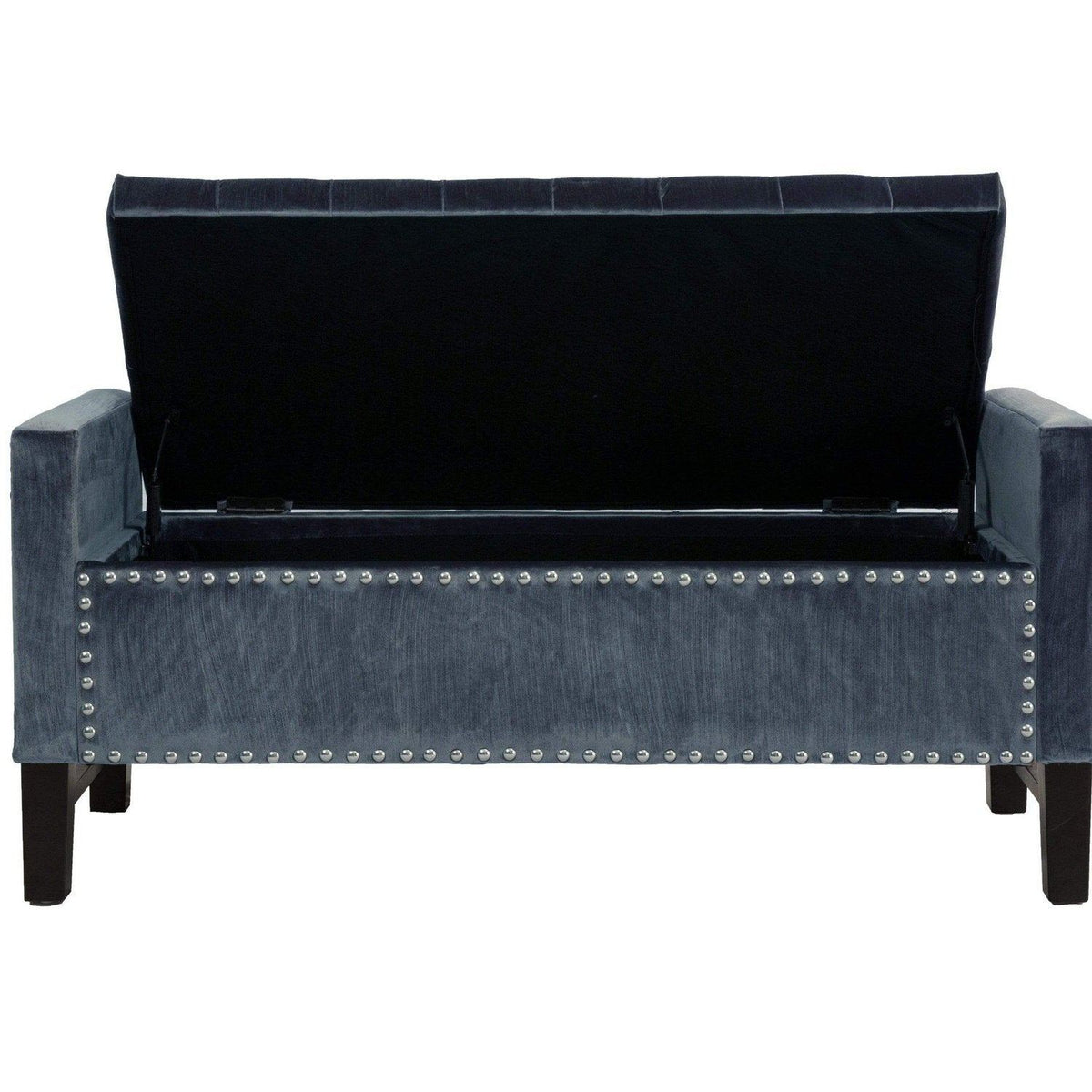 Chic Home Marcus Tufted Velvet Storage Bench Grey