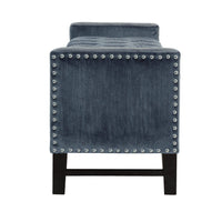 Chic Home Marcus Tufted Velvet Storage Bench Grey