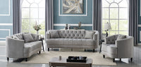 Iconic Home Meredith Tufted Velvet Club Chair 