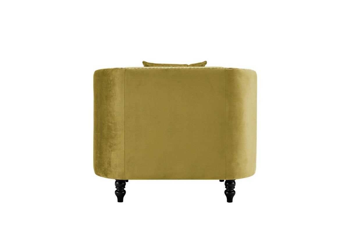 Iconic Home Meredith Tufted Velvet Club Chair 