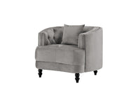 Iconic Home Meredith Tufted Velvet Club Chair 