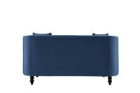 Iconic Home Meredith Tufted Velvet Loveseat Sofa 