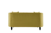 Iconic Home Meredith Tufted Velvet Loveseat Sofa 