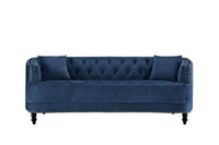 Iconic Home Meredith Tufted Velvet Sofa 