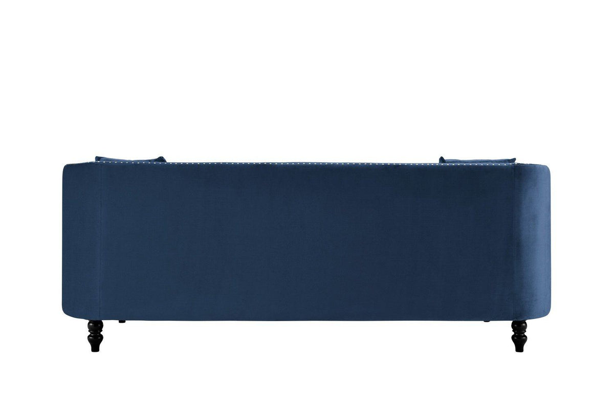 Iconic Home Meredith Tufted Velvet Sofa 