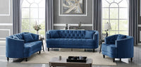 Iconic Home Meredith Tufted Velvet Sofa 