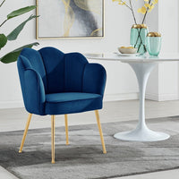 Iconic Home Mia Rose Velvet Dining Chair Navy