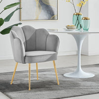 Iconic Home Mia Rose Velvet Dining Chair Silver