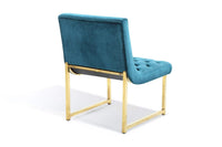 Iconic Home Moriah Tufted Velvet Accent Chair 