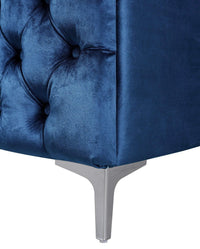 Iconic Home Mozart Left Facing Tufted Velvet Sectional Sofa 
