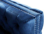 Iconic Home Mozart Left Facing Tufted Velvet Sectional Sofa 