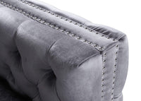 Iconic Home Mozart Left Facing Tufted Velvet Sectional Sofa 