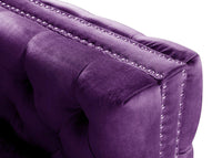 Iconic Home Mozart Left Facing Tufted Velvet Sectional Sofa 