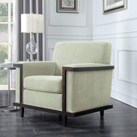 Iconic Home Norwell Herringbone Chenille Accent Club Chair Beige