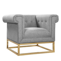 Iconic Home Palmira Button Tufted Club Chair 