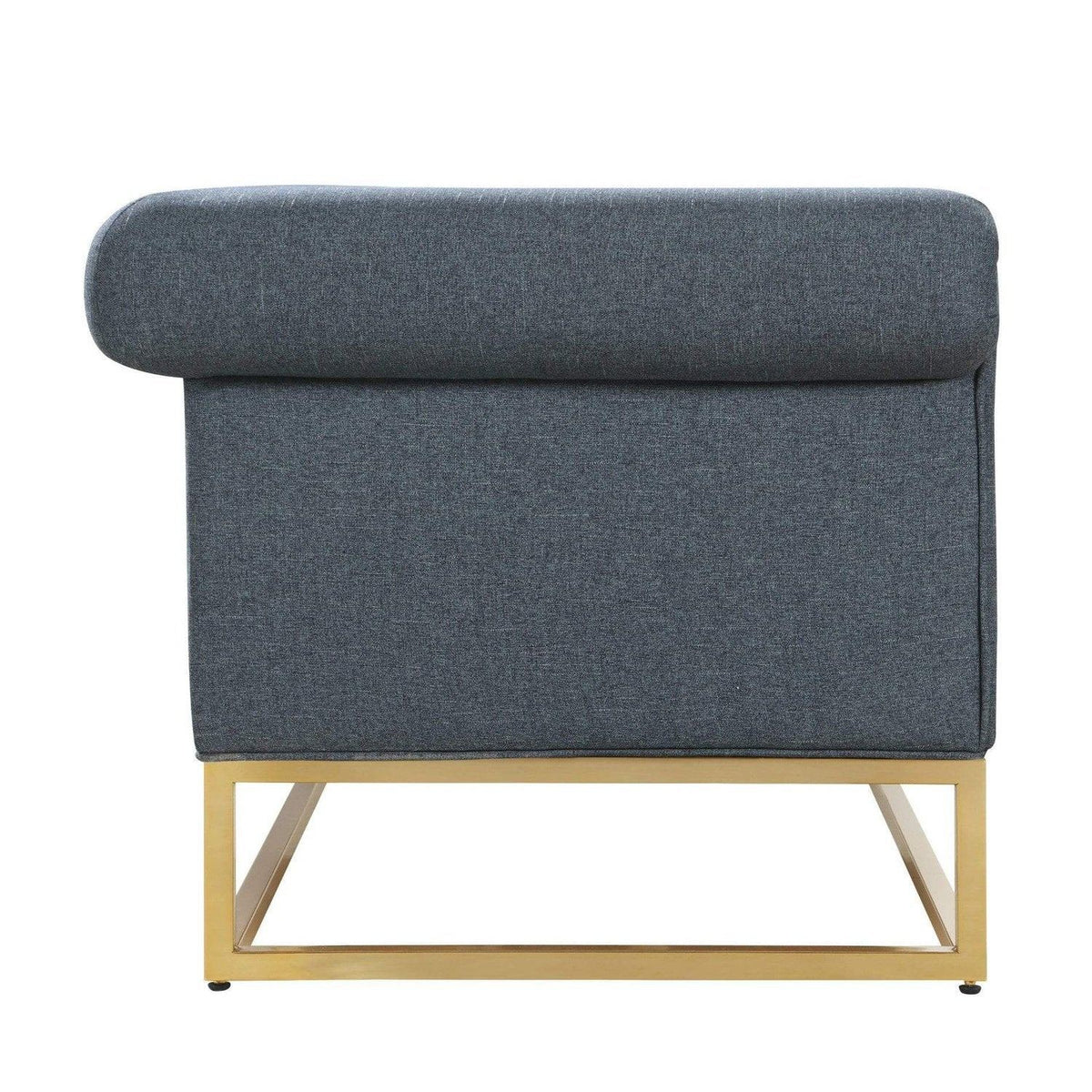 Iconic Home Palmira Button Tufted Rolled Shelter Arm Sofa 