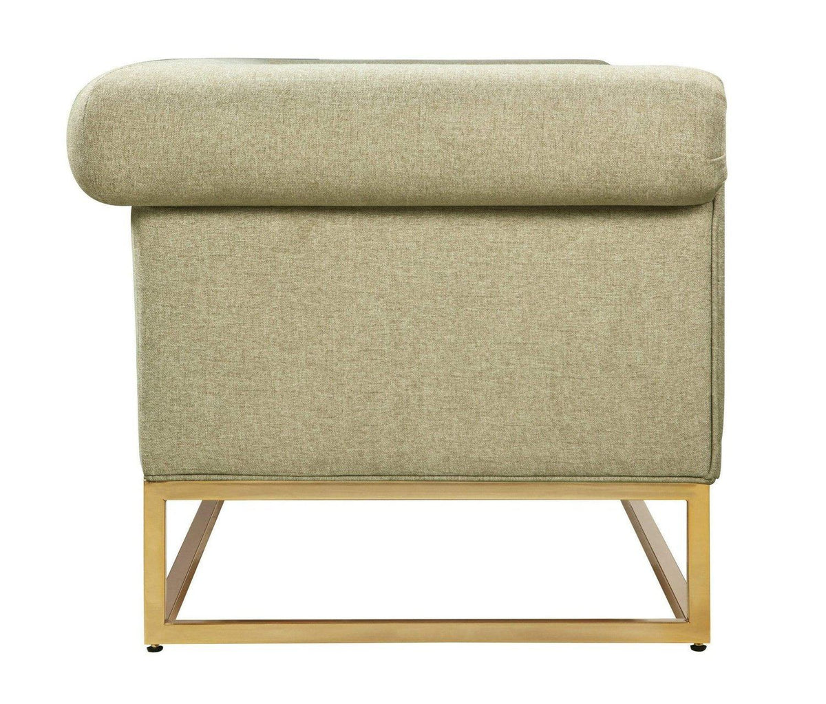Iconic Home Palmira Button Tufted Rolled Shelter Arm Sofa 