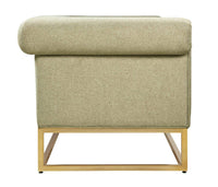 Iconic Home Palmira Button Tufted Rolled Shelter Arm Sofa 