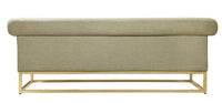 Iconic Home Palmira Button Tufted Rolled Shelter Arm Sofa 