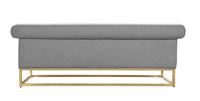 Iconic Home Palmira Button Tufted Rolled Shelter Arm Sofa 