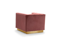 Iconic Home Primavera Button Tufted Velvet Club Chair 