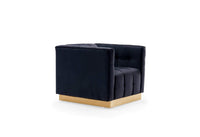 Iconic Home Primavera Button Tufted Velvet Club Chair 