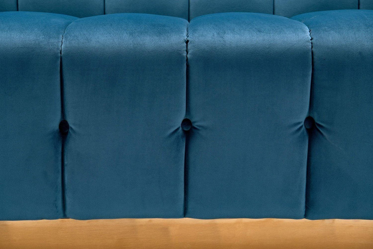 Iconic Home Primavera Button Tufted Velvet Club Chair 