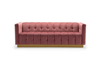 Iconic Home Primavera Velvet Sofa Button Tufted Upholstered Design 