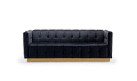 Iconic Home Primavera Velvet Sofa Button Tufted Upholstered Design 