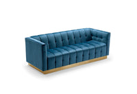 Iconic Home Primavera Velvet Sofa Button Tufted Upholstered Design 