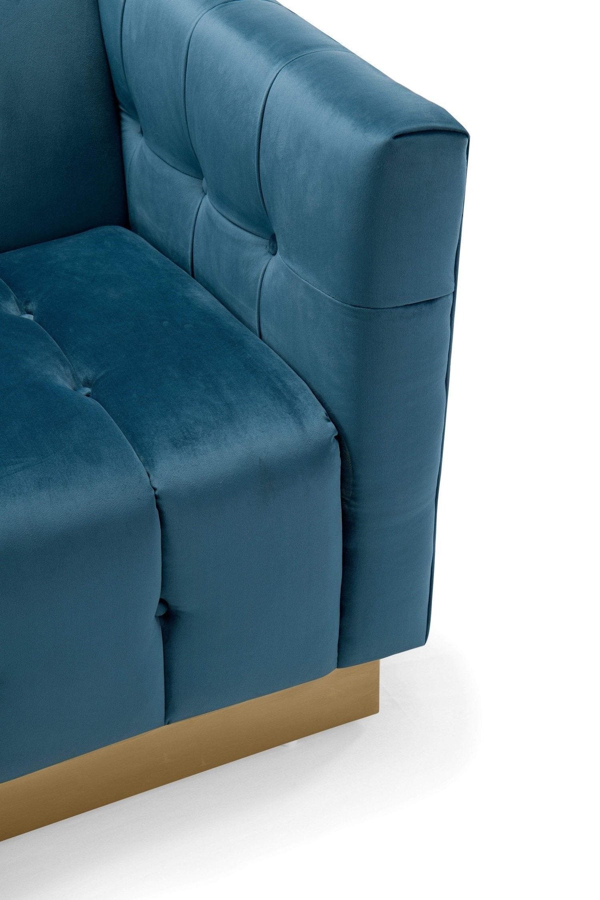 Iconic Home Primavera Velvet Sofa Button Tufted Upholstered Design 