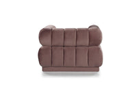 Iconic Home Quebec Channel Quilted Velvet Club Chair 