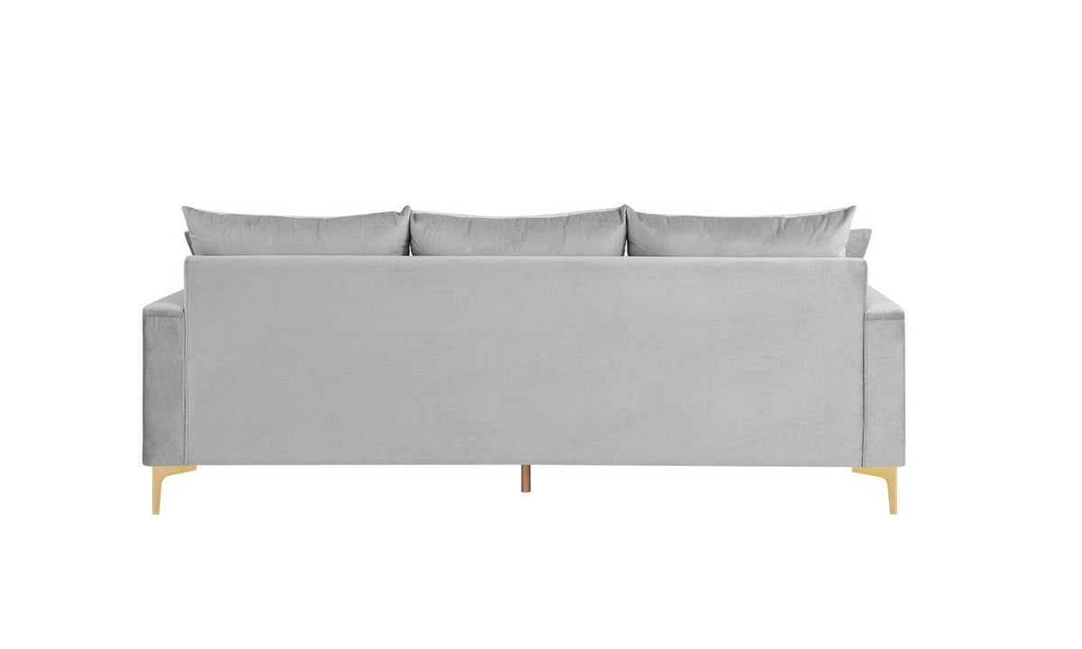 Iconic Home Queenstown Modular Chaise Velvet Sectional Sofa 