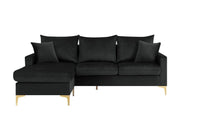 Iconic Home Queenstown Modular Chaise Velvet Sectional Sofa 