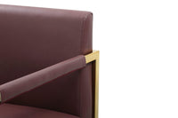 Iconic Home Quest Faux Leather Counter Stool Chair Gold Base 