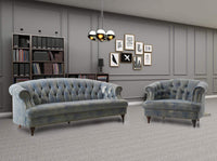 Iconic Home Randalls Tufted PU Leather Club Chair 