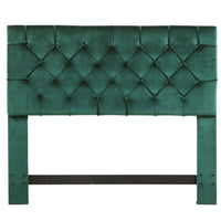 Iconic Home Rivka Tufted Velvet Headboard For Bed 