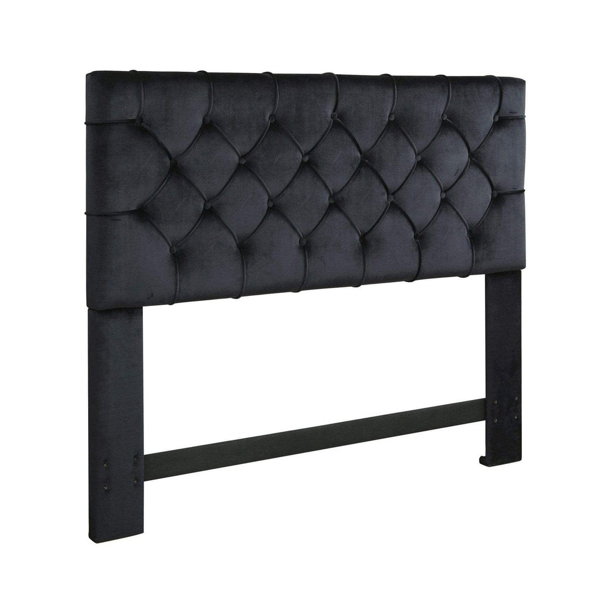Iconic Home Rivka Tufted Velvet Headboard For Bed 