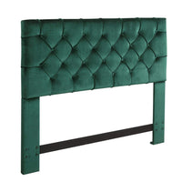 Iconic Home Rivka Tufted Velvet Headboard For Bed 