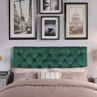 Iconic Home Rivka Tufted Velvet Headboard For Bed Green