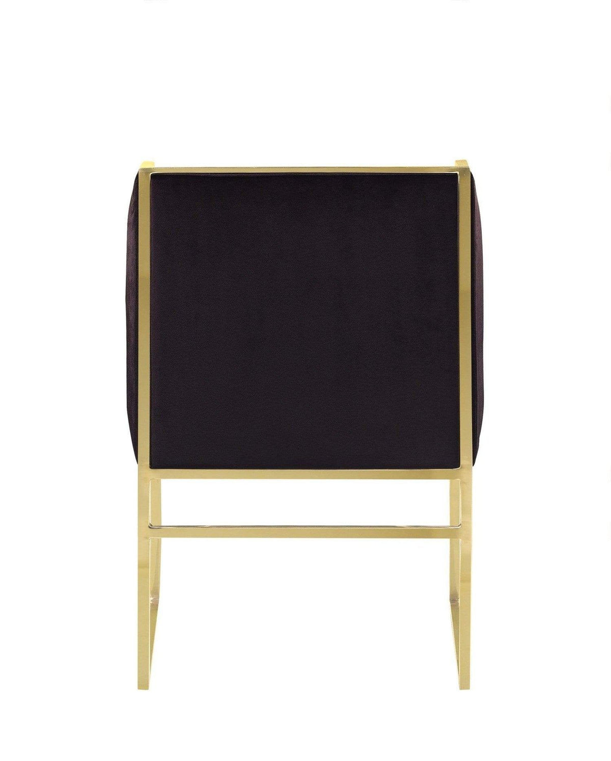 Iconic Home Rowan Velvet Accent Chair Brass Metal Frame 
