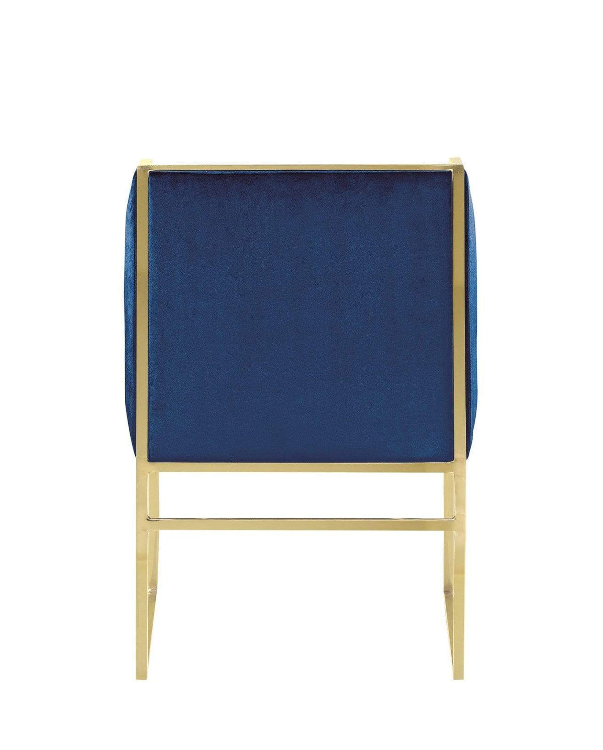 Iconic Home Rowan Velvet Accent Chair Brass Metal Frame 