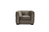 Iconic Home Saratov Button Tufted Velvet Club Chair 