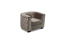 Iconic Home Saratov Button Tufted Velvet Club Chair 