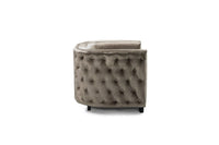 Iconic Home Saratov Button Tufted Velvet Club Chair 