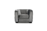Iconic Home Saratov Button Tufted Velvet Club Chair 